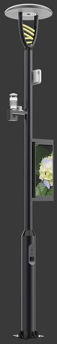 Brillar smart pole, radiant outdoor ambiance
